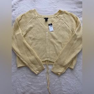 Yellow cropped sweater